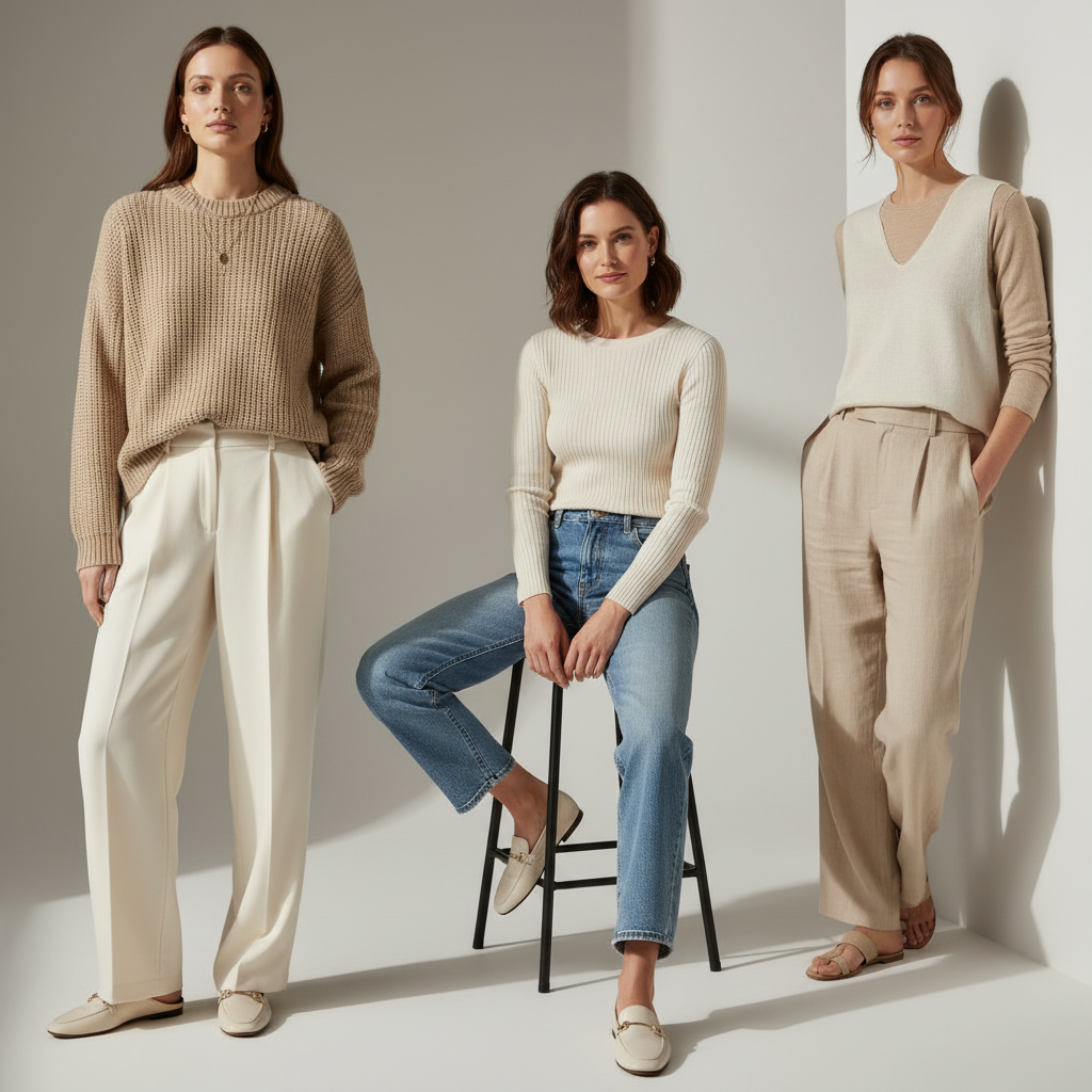 happy 4 womens with beautiful wearing casual clothes