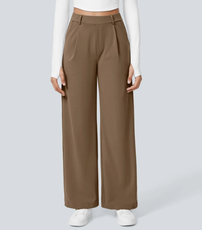 Shebane lux™ DayStretch High Waisted Pocket Straight Leg Work Pants