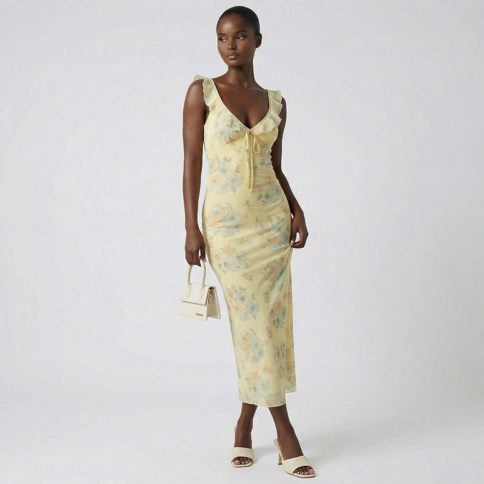 Buttercream Bloom Floral Midi Dress